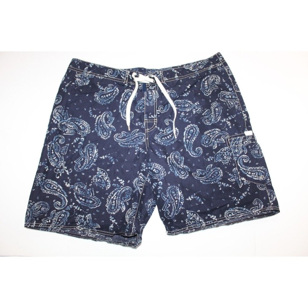 RARE Vintage Y2K Polo Ralph Lauren Bandana Board Shorts Swim Trunks Size 38